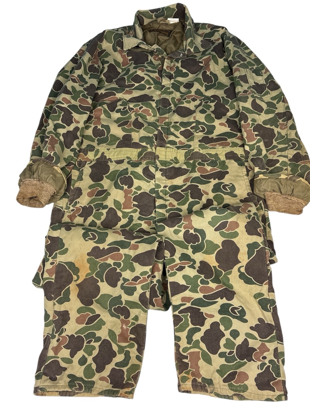 Vintage Walls Men XL Coveralls Insulated Duck Camouflage Hunting Outdoor USA